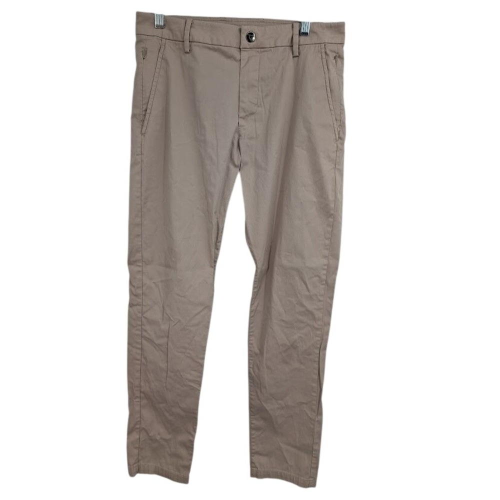 Birddogs Men's Golf Chino‎ Pants 30X32 Khaki Stretch Flat Front Zip Pockets
